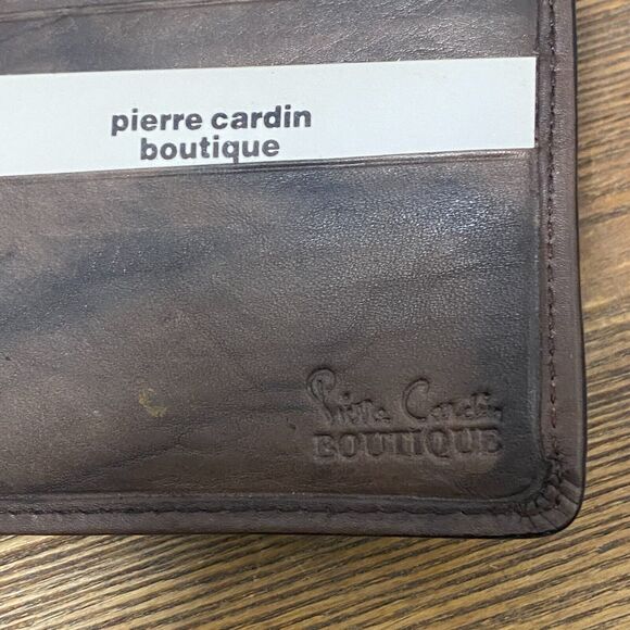 VTG Pierre Cardin Boutique Men Leather Hipfold Wallet Deadstock Gift Box NEW - Picture 9 of 13